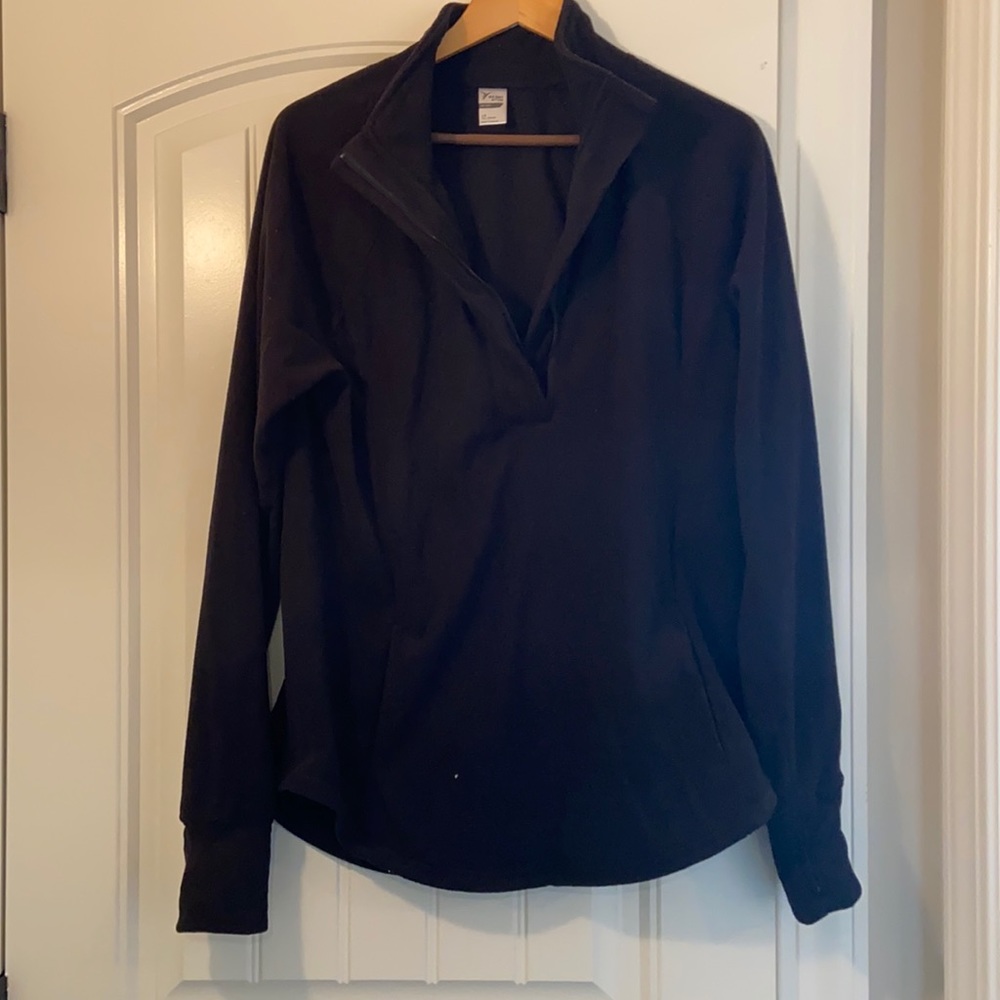 Micro fleece quarter zip pullover.